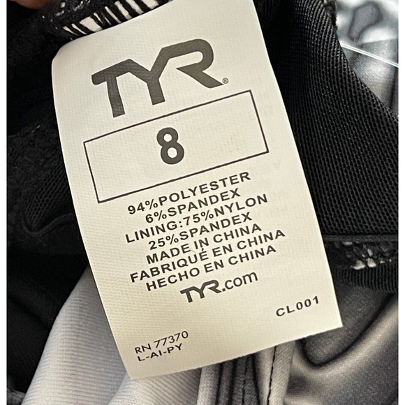 TYR DuraFast Elite LUCID VNeck Sheath 1pc Swimsuit Black - Size 8 - $90 - Picture 7 of 9